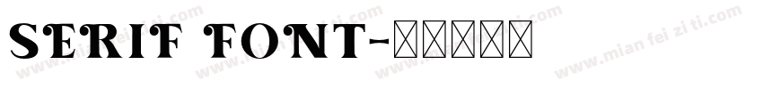 SERIF FONT字体转换